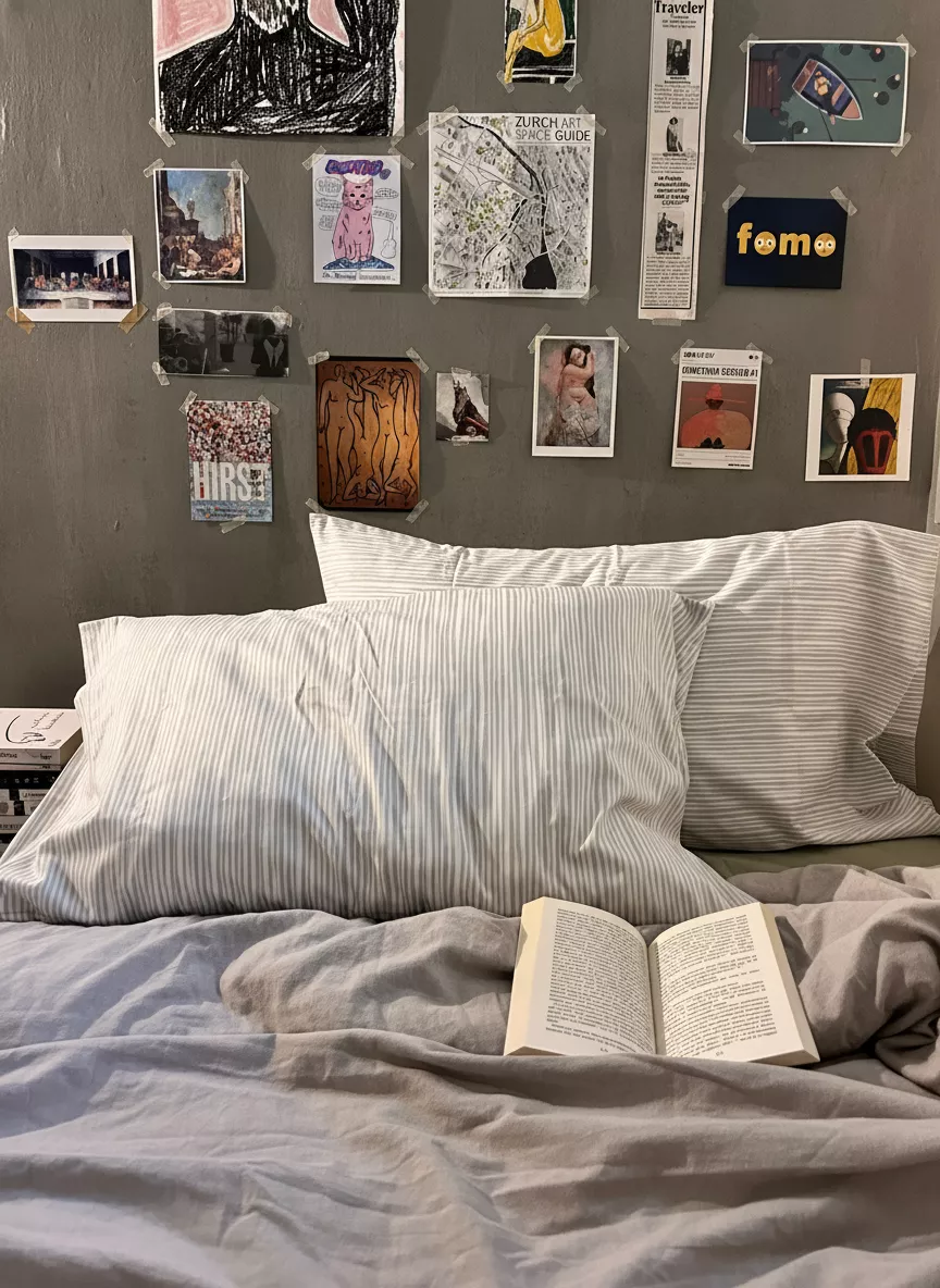 條紋枕頭套-2入