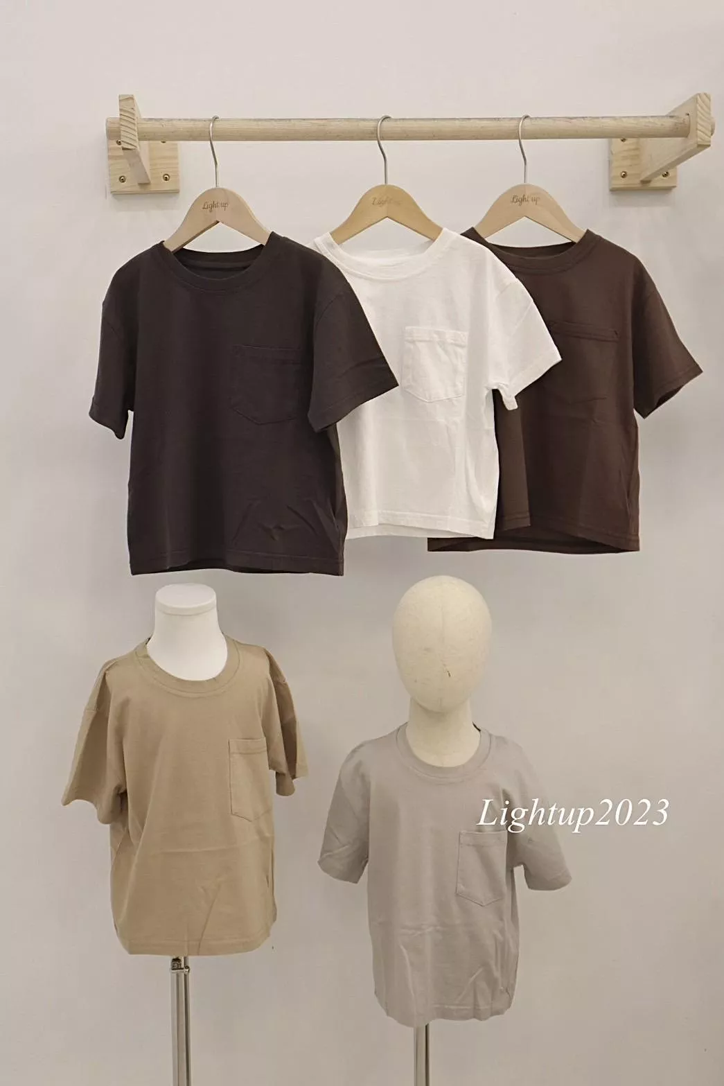 小口袋純棉素踢