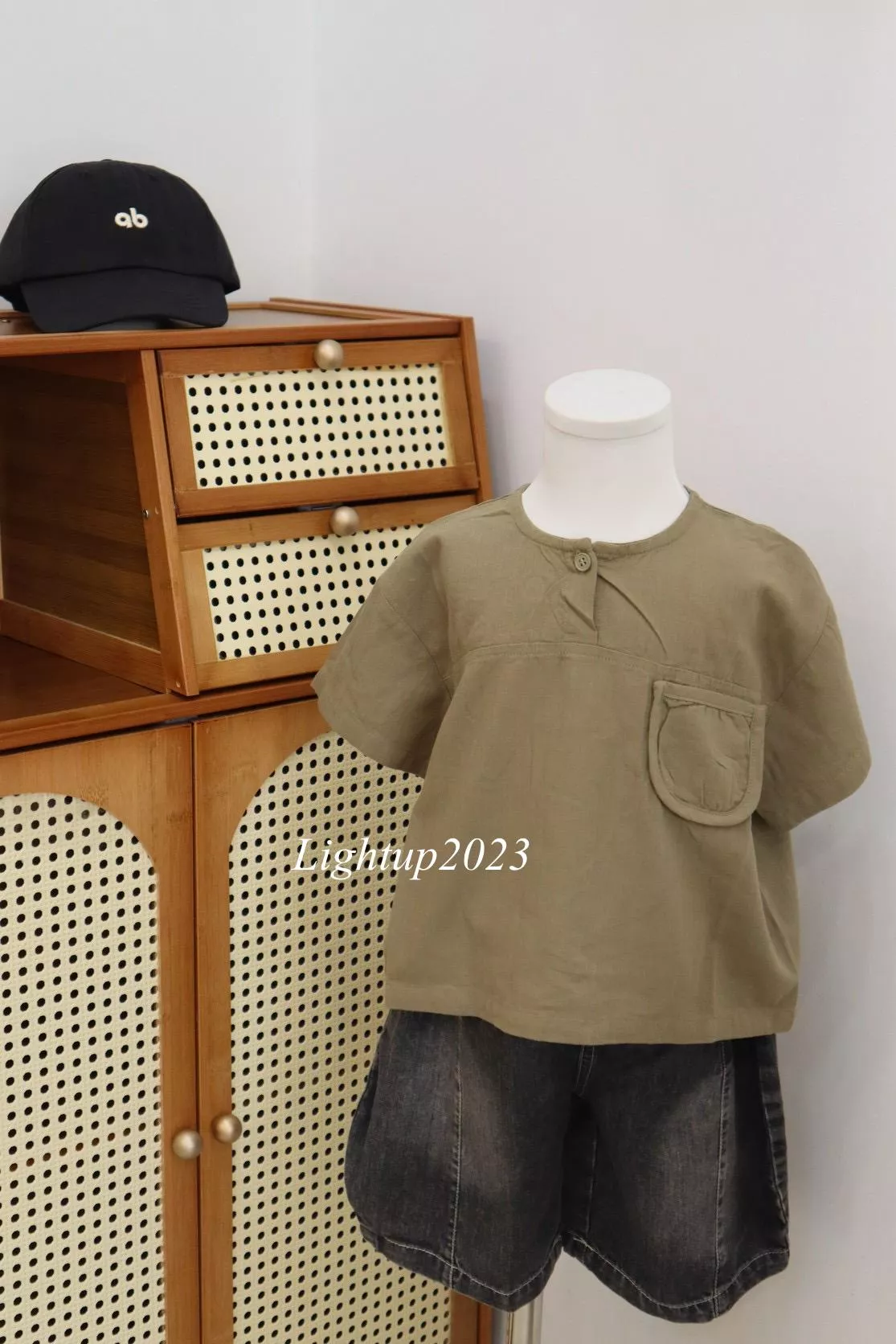 棉麻小口袋襯衫上衣