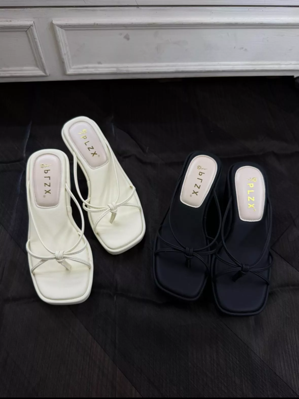 溫柔少女 細繩楔形拖鞋