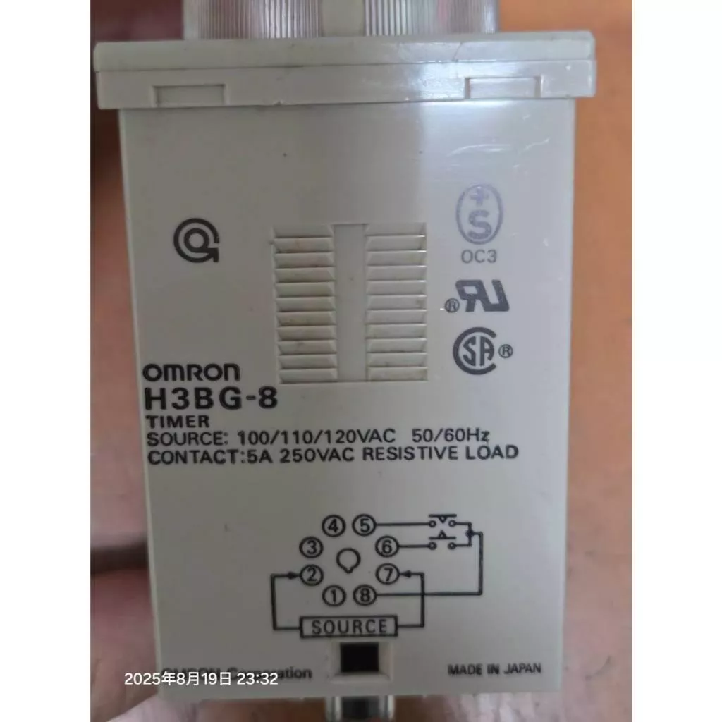 (已測試)OMRON歐姆龍 星形三角 計時器 H3BG-8電源 AC110V AC220V
