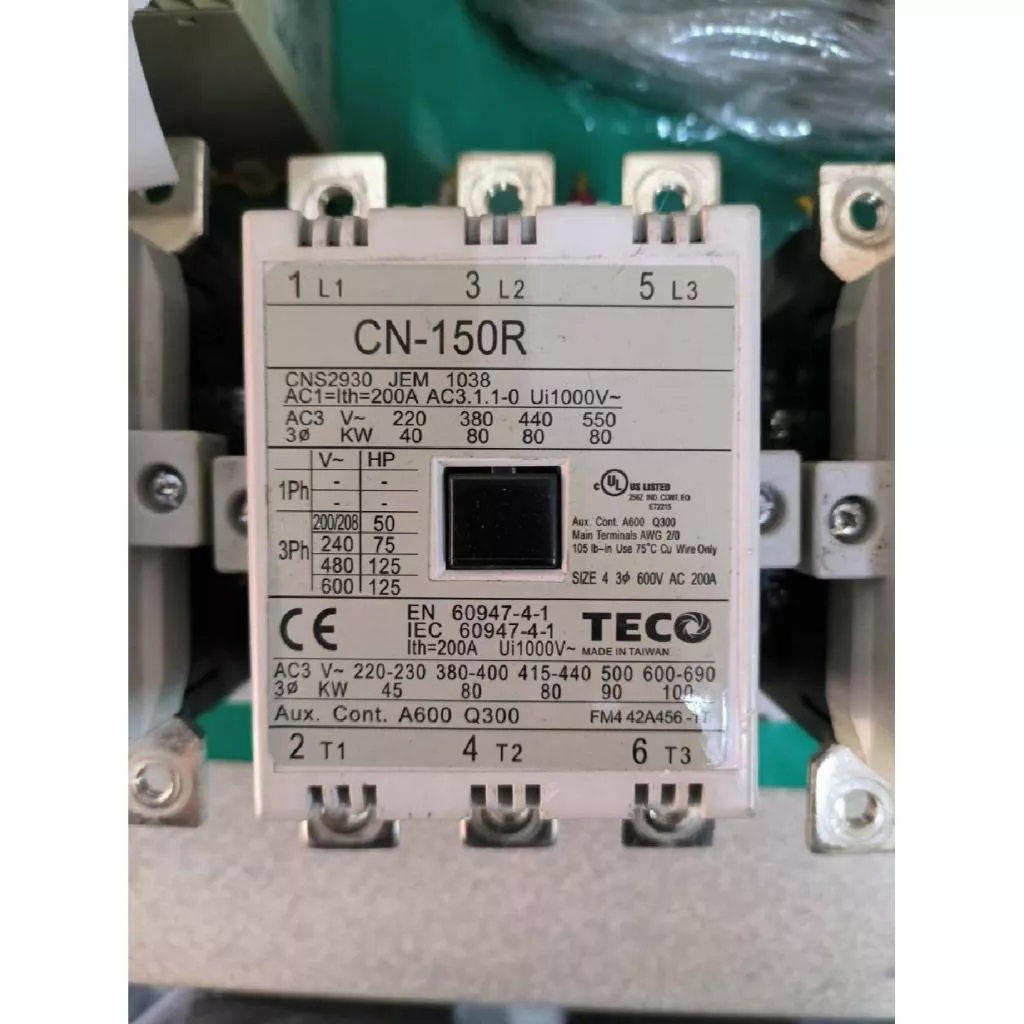 台灣東元.台安電磁接觸器 CN-150R 線圈220V 附盒