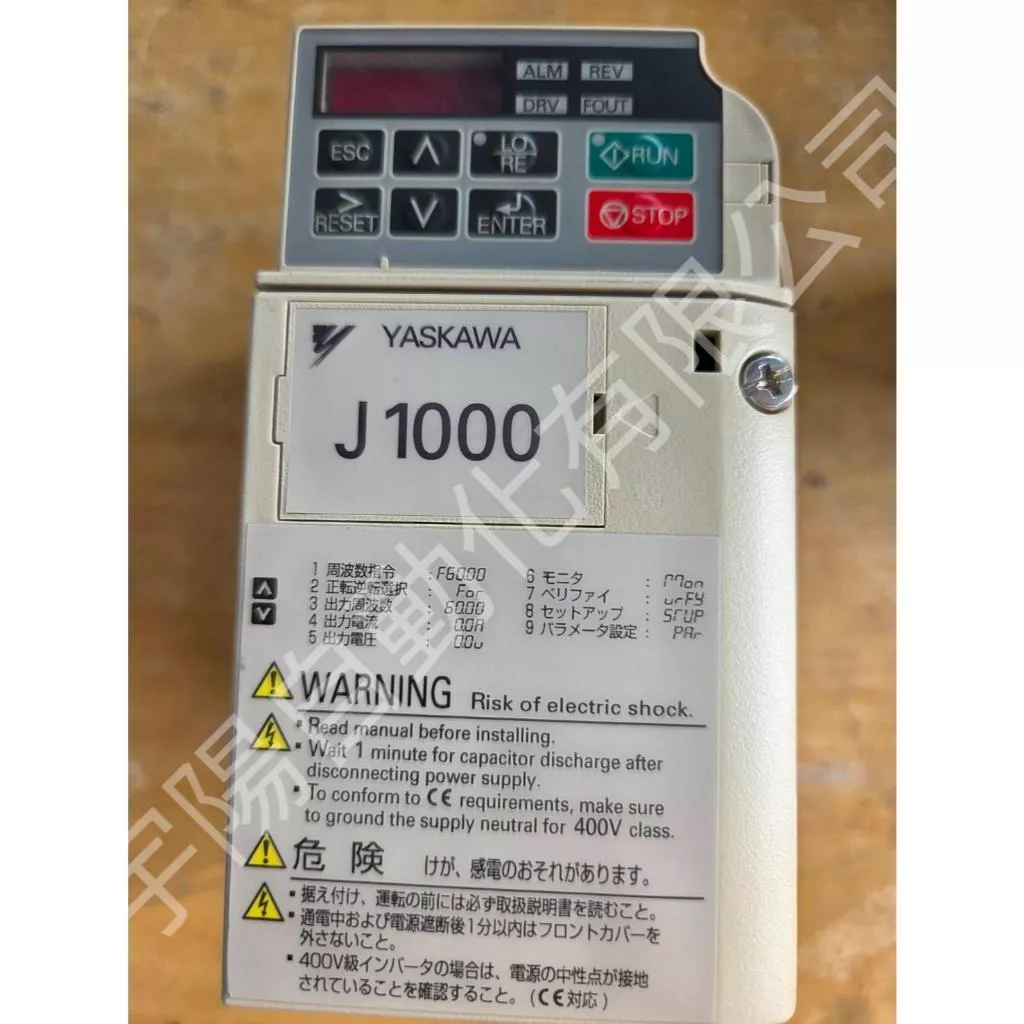 (8成新)YASKAWA安川變頻器 J1000系列 CIMR-JA2A0006BAA 三相220V入電 1馬 0.75K