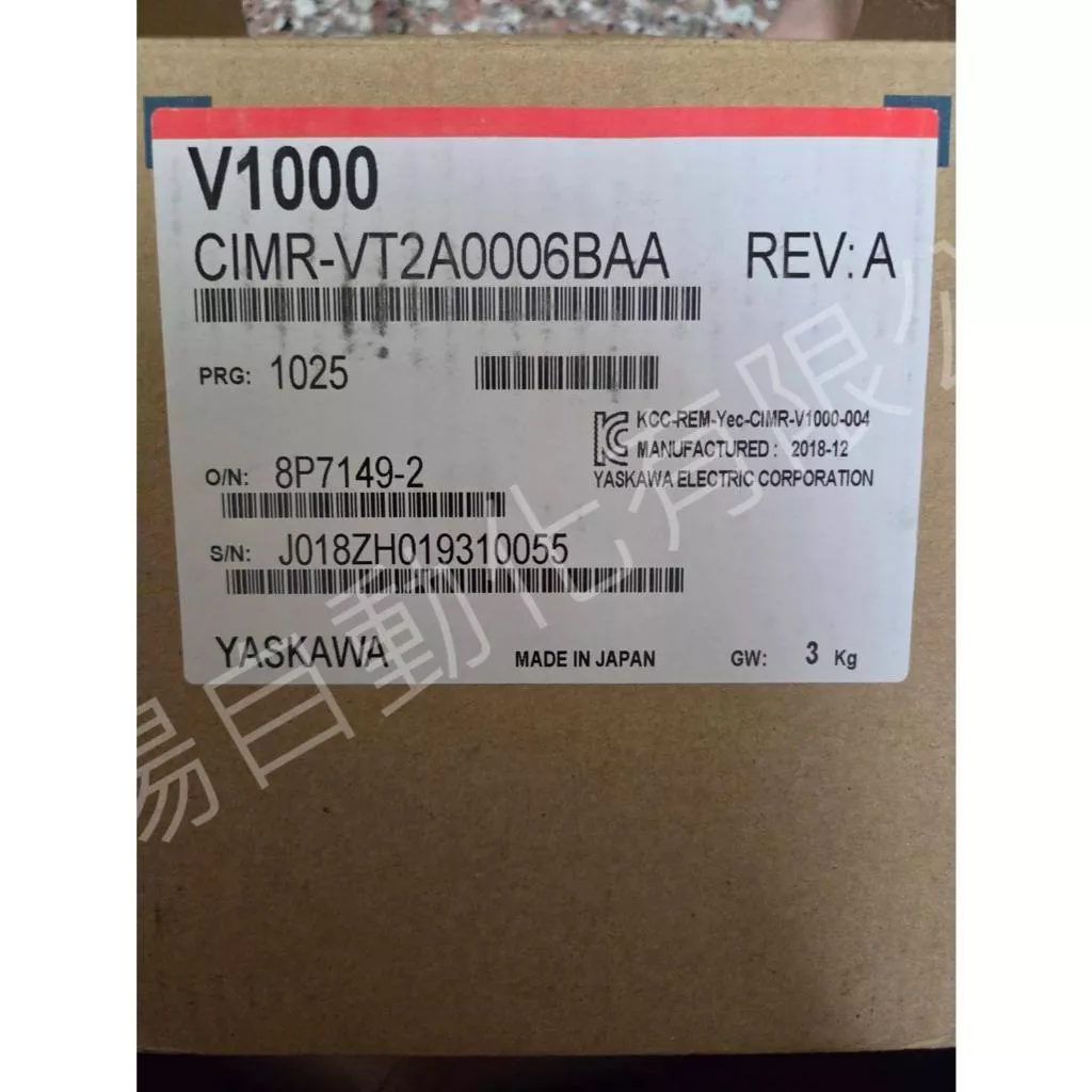 (新品/中古)YASKAWA安川變頻器CIMR-VT2A0006BAA 三相220V 0.75kW 1馬 (已測試)