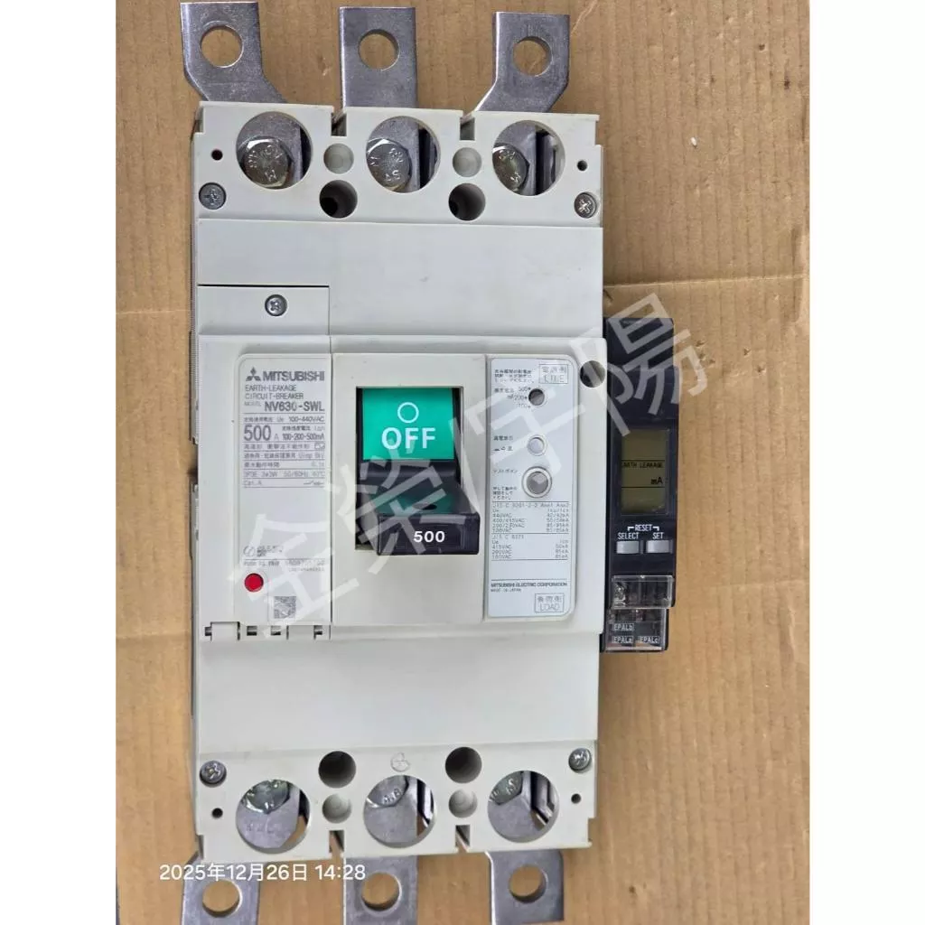 (外觀佳)三菱 漏電斷路器 漏電開關 NV630-SWL 3P500A 感度可調 含漏電顯示