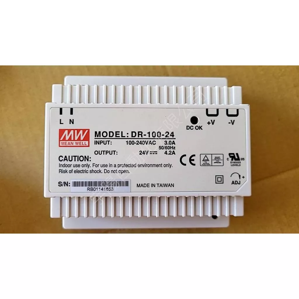 (中古9成新)MW明緯 DR-100-24. 4.2A 電源供應器