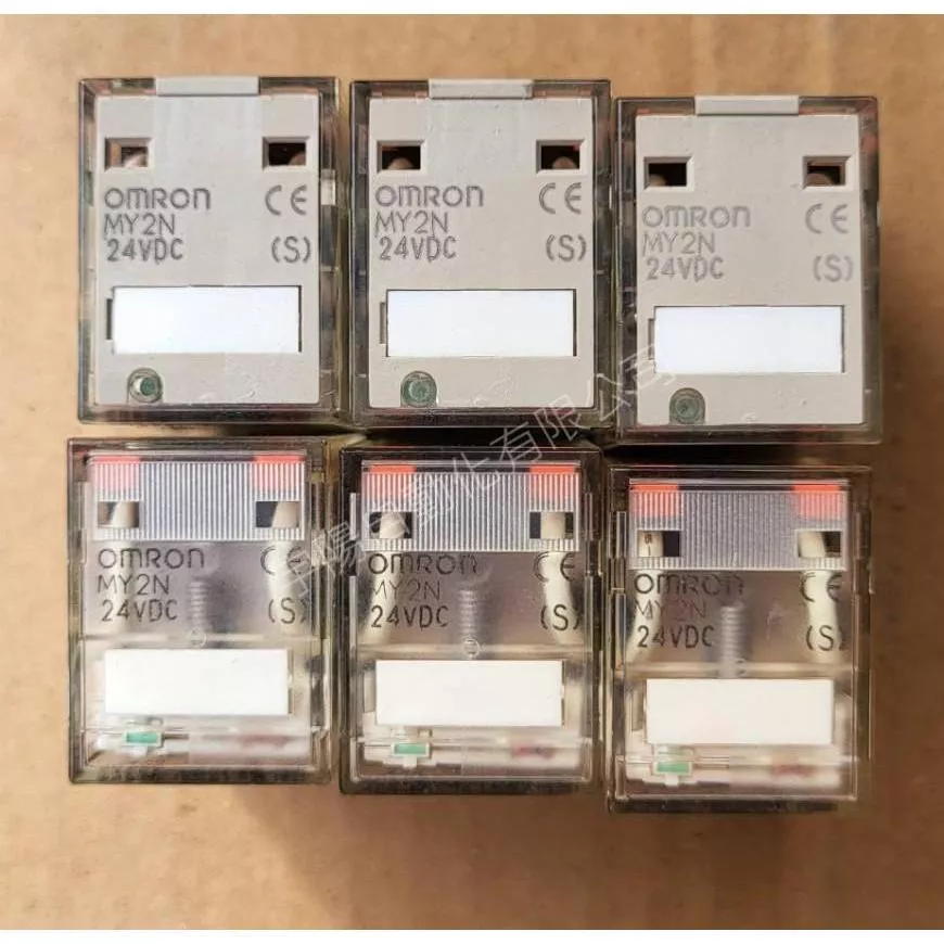 OMRON 繼電器 RELAY MY2N(S)  MY4N(S) 24VDC 螢光 指示燈 可鎖定測試按鈕