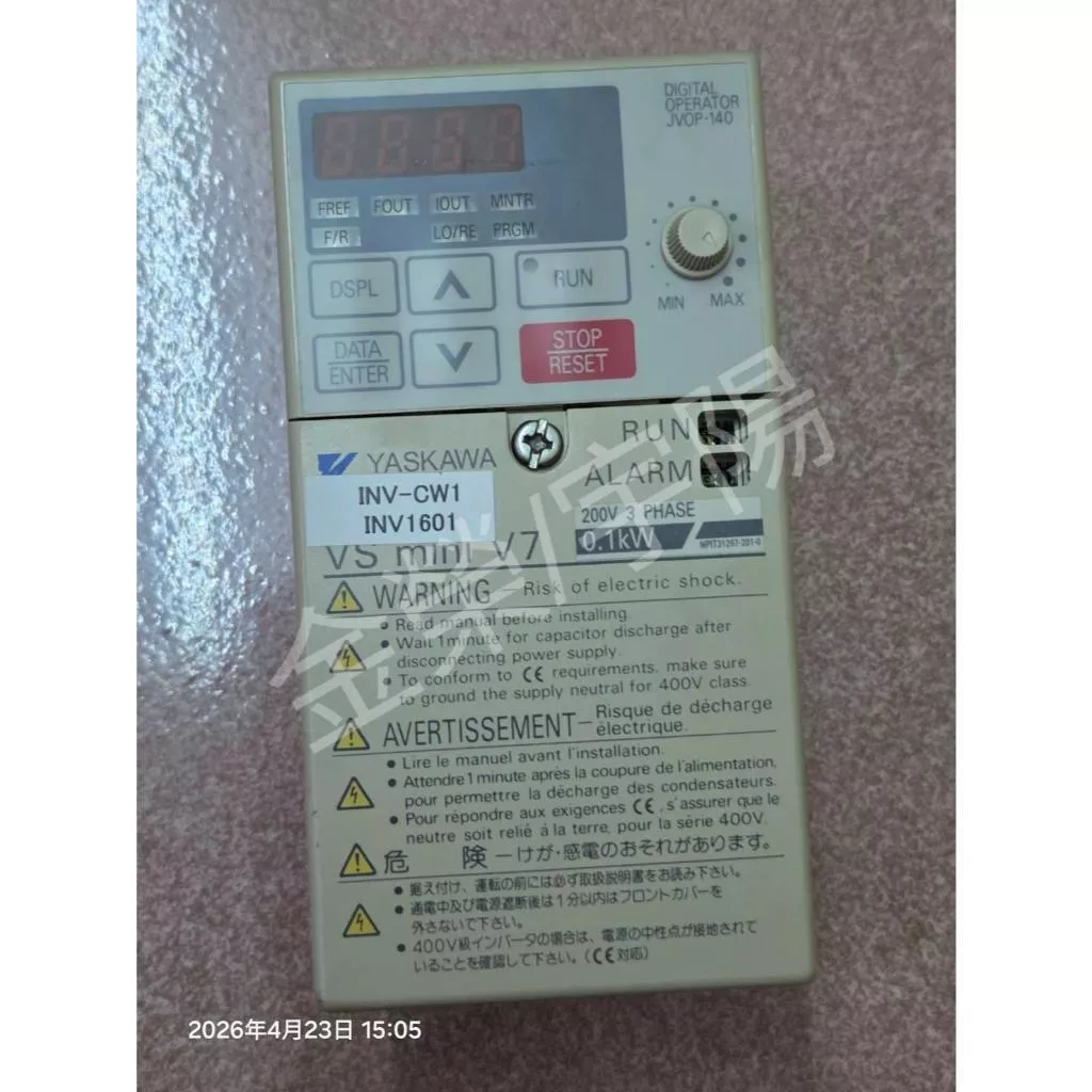 YASKAWA安川變頻器CIMR-V7AA20P1 三相220V 0.1KW 100W