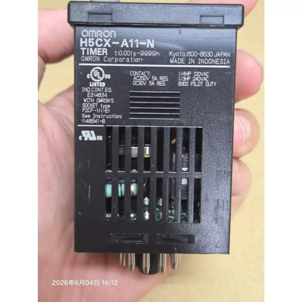 (已測試) OMRON歐姆龍 數位計時器 H5CX-A11-N 電源AC100~240V 繼電器輸出