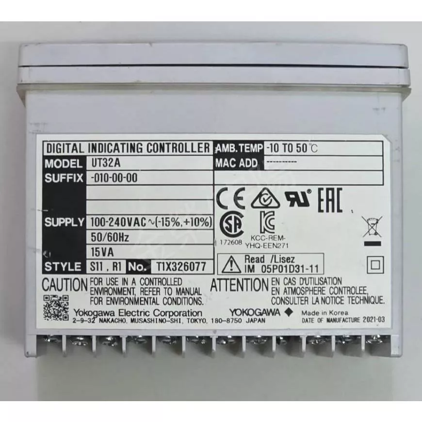 橫河YOKOGAW UT32A-010-00-00 數位指示控制器 PID溫度控制器 100-240VAC