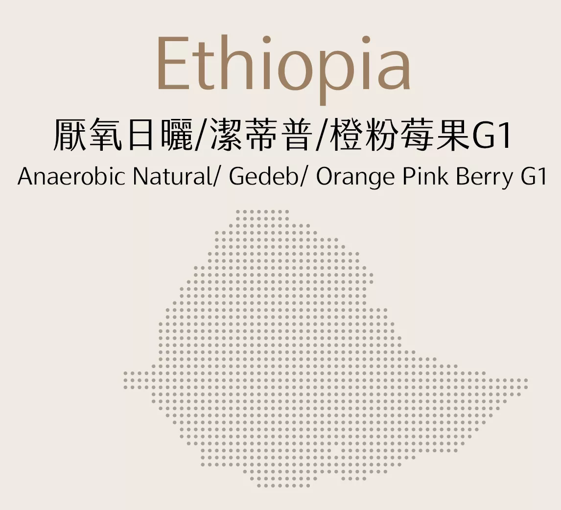 衣索比亞 | 厭氧日曬 | 潔蒂普 | 橙粉莓果G1 | 半磅