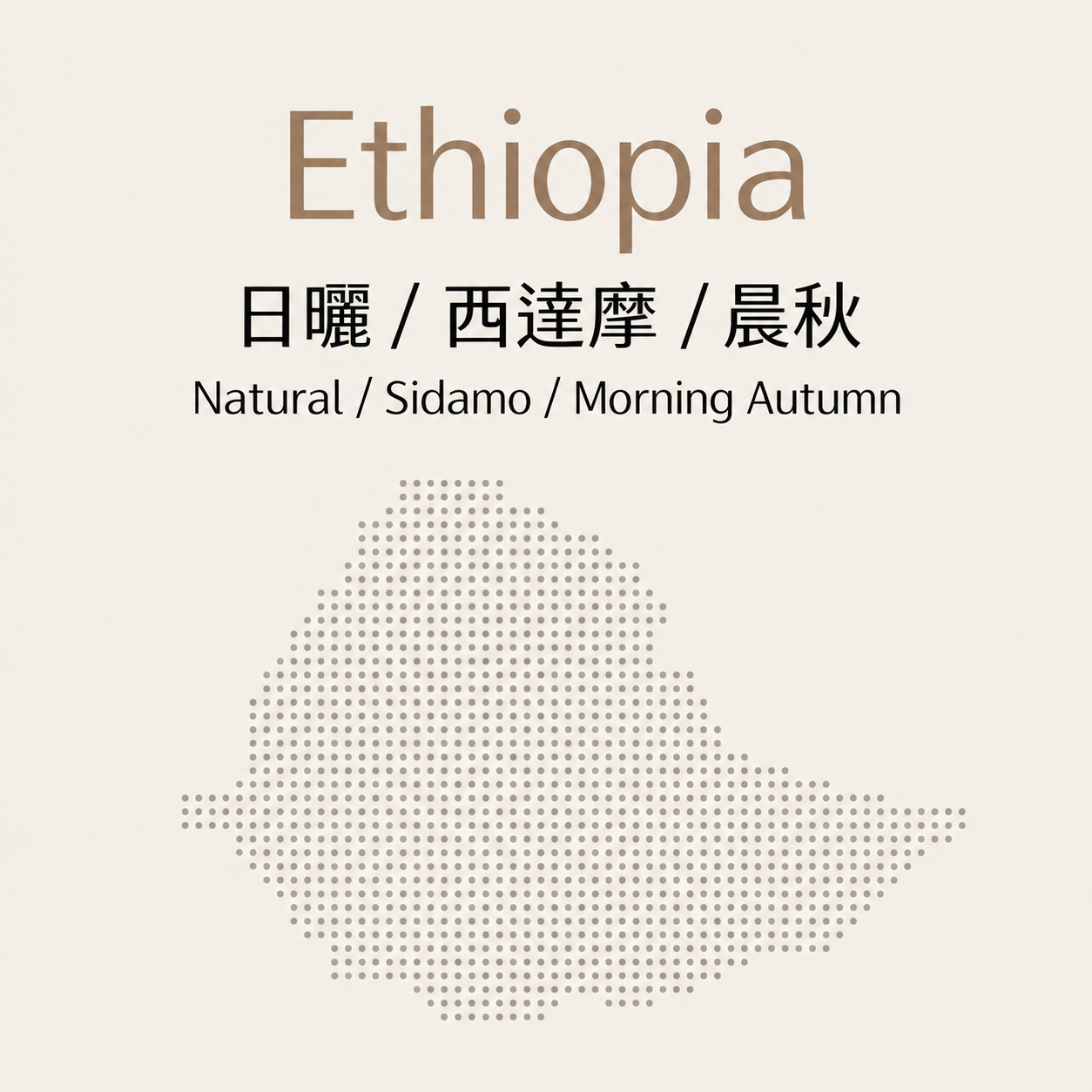 衣索比亞 ｜日曬｜西達摩｜晨秋