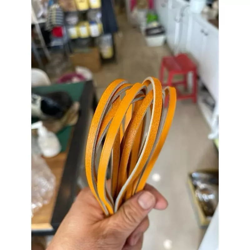 棒壘球手套原皮黃色台灣不透心帶皮線