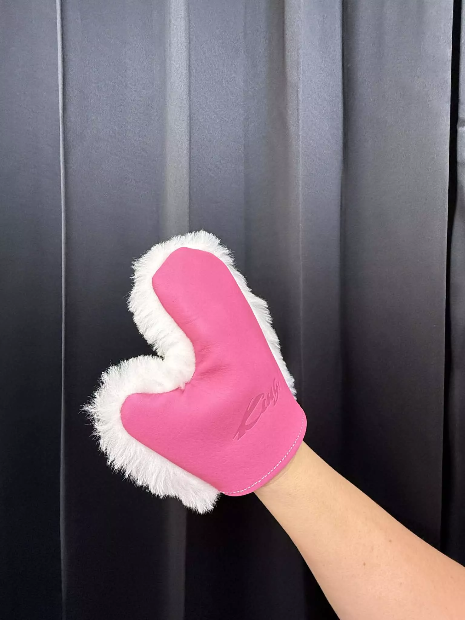 (粉)KING 棒壘球手套專用羊毛拋光手套 材質: 純羊毛和小牛皮