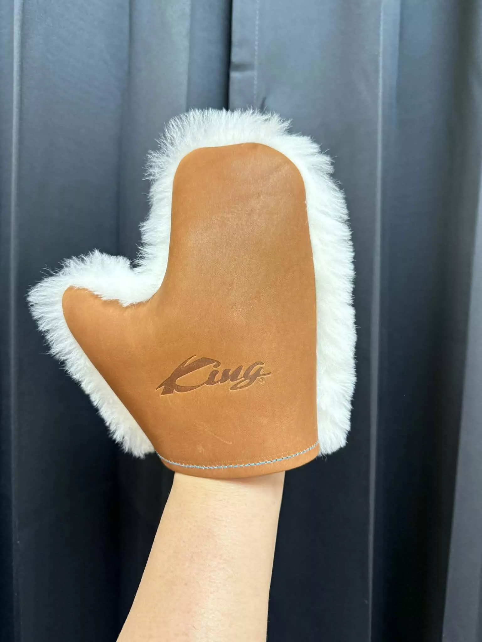 (棕)KING 棒壘球手套專用羊毛拋光手套 材質: 純羊毛和小牛皮