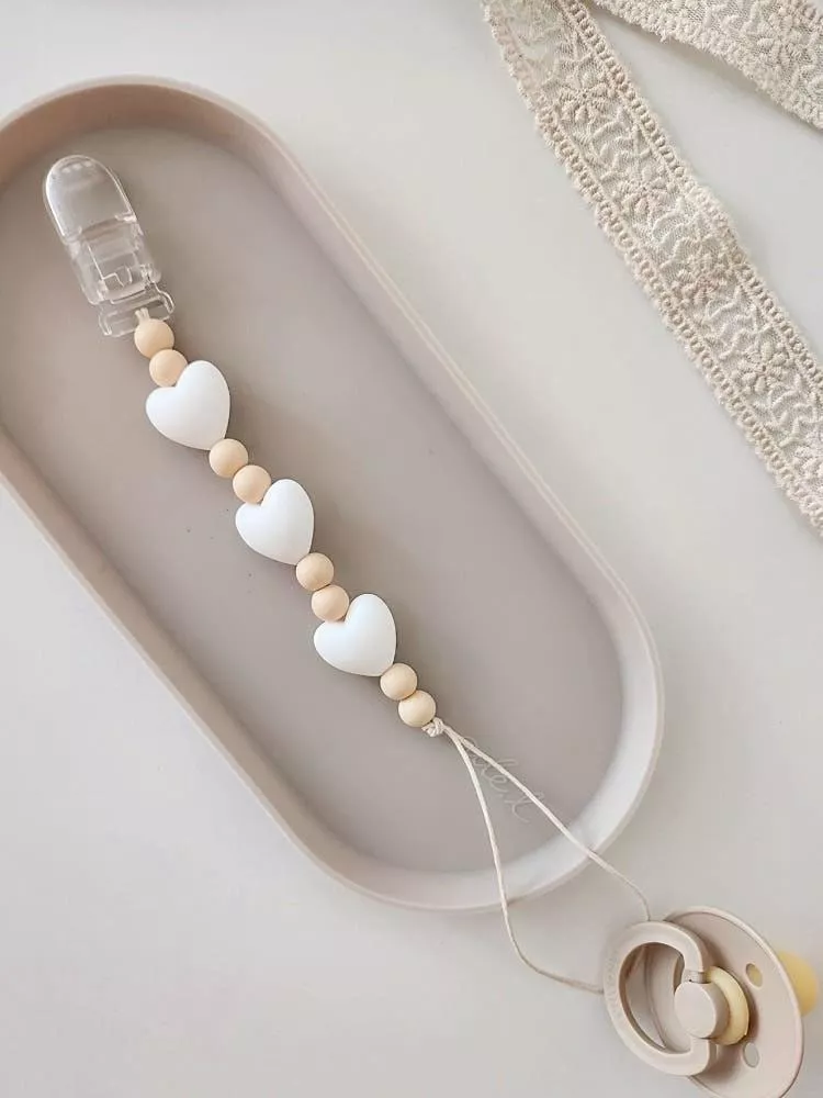 矽膠愛心奶嘴鏈