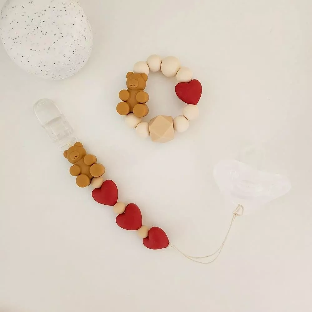 矽膠熊熊奶嘴鏈