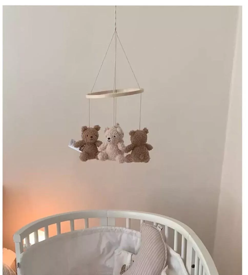 泰迪熊嬰兒床床鈴吊飾￼