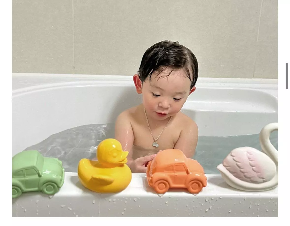 100%天然乳膠洗澡玩具