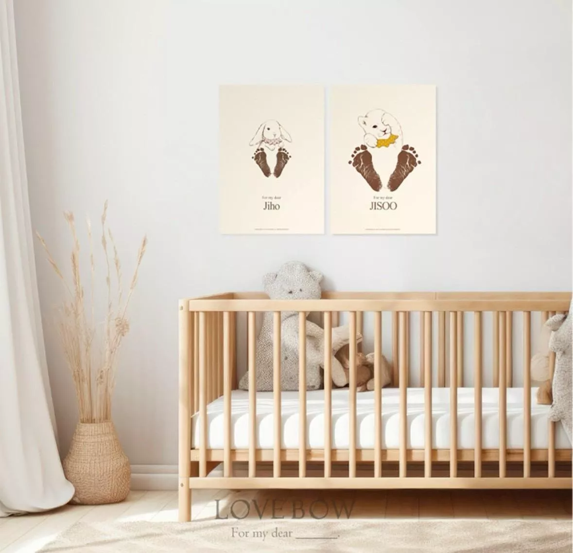 《客製化》寶寶專屬腳丫子腳印A3海報+兩個印泥（宅配）