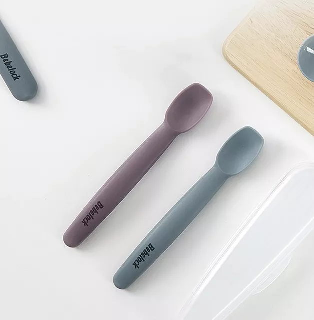 矽膠副食品湯匙 2P + 收納盒套組
