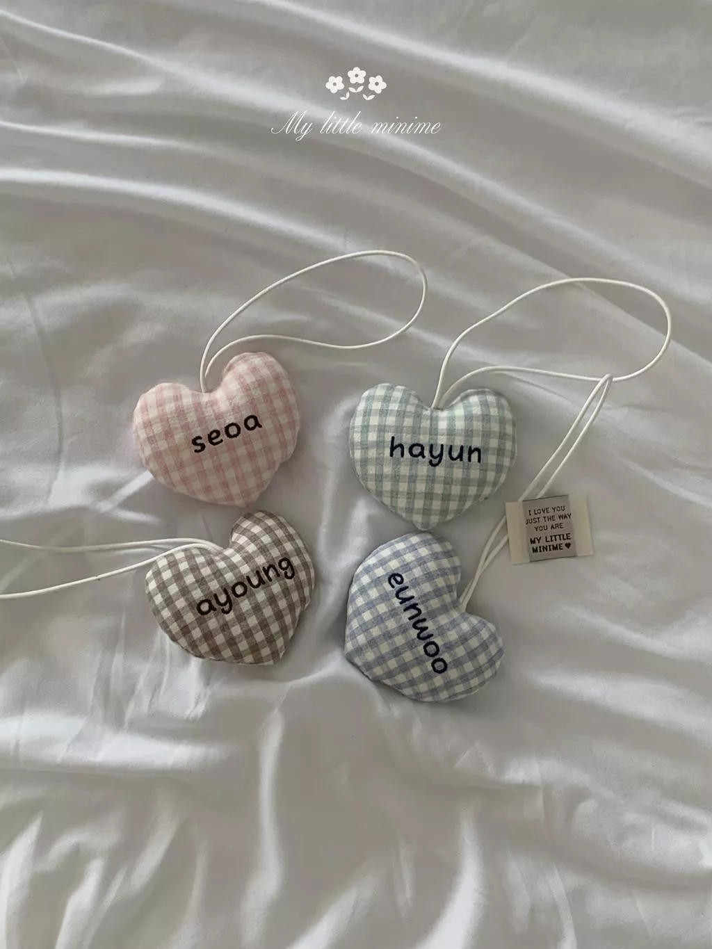 《客製化》手工愛心刺繡姓名吊飾