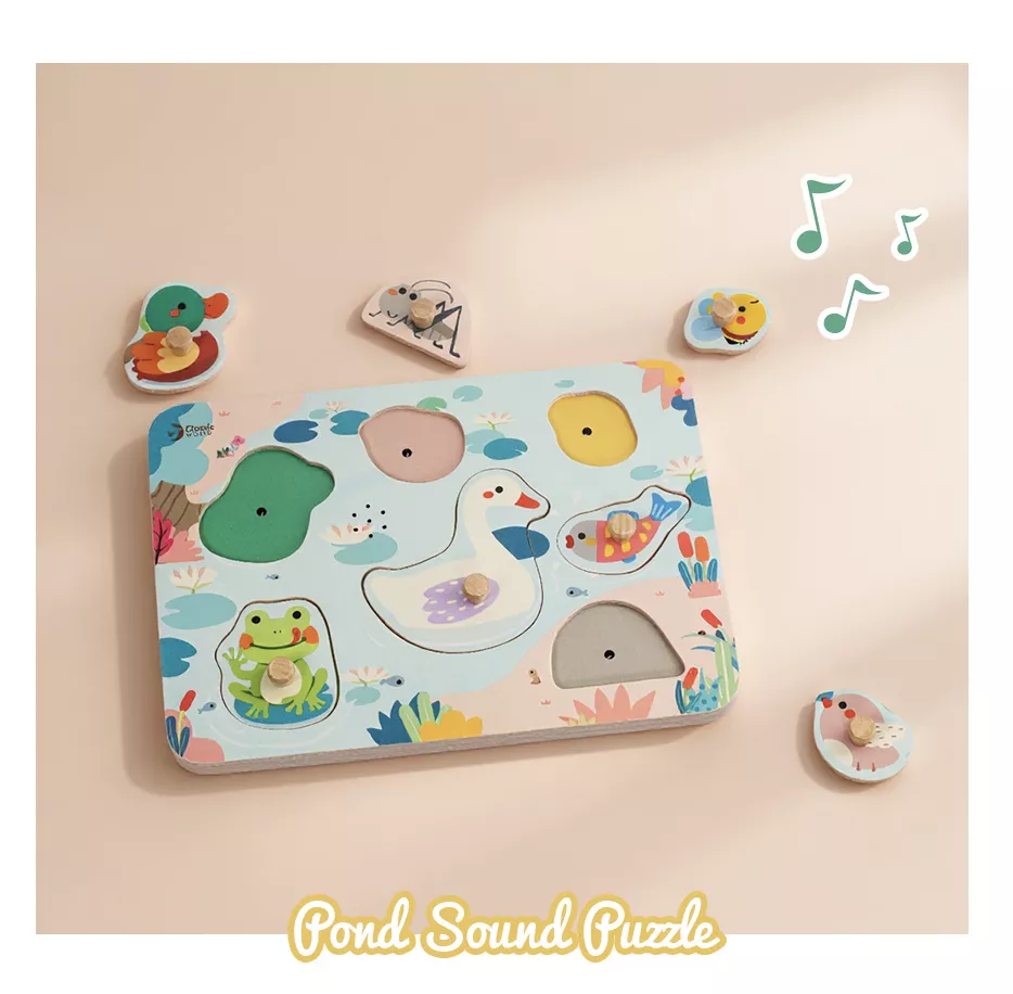 木質動物發聲拼圖