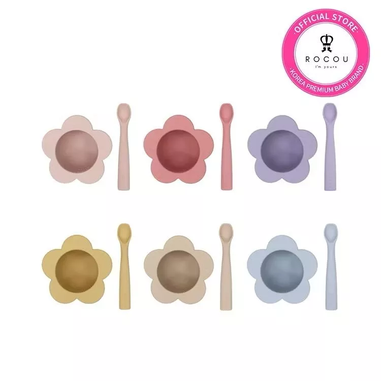 《Rocou》花花碗+餵食湯匙