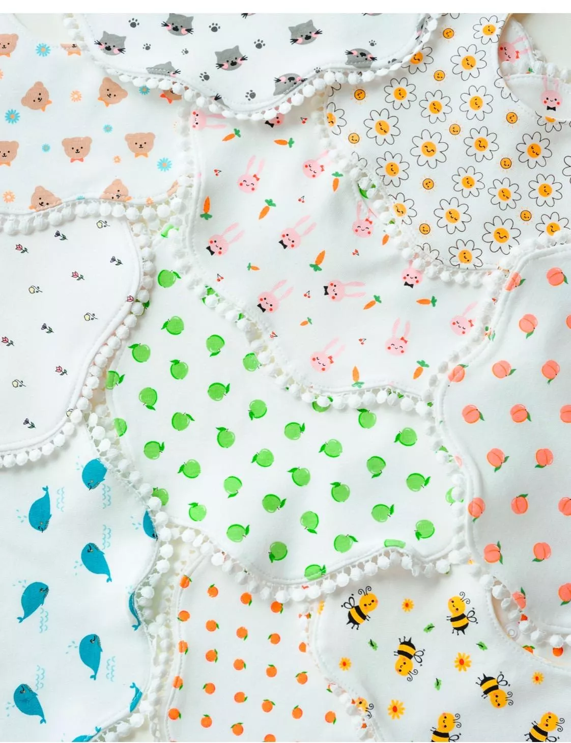 手工雙面不同色圍兜