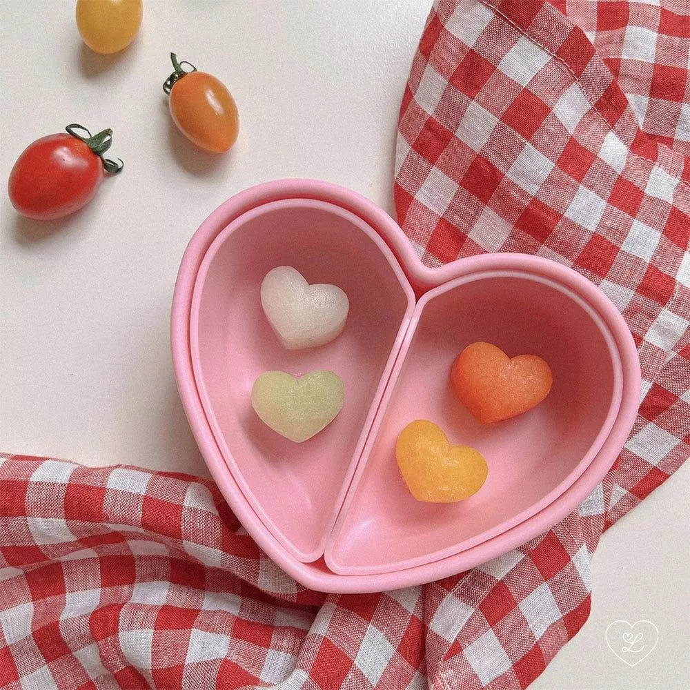 愛心矽膠便當餐盒