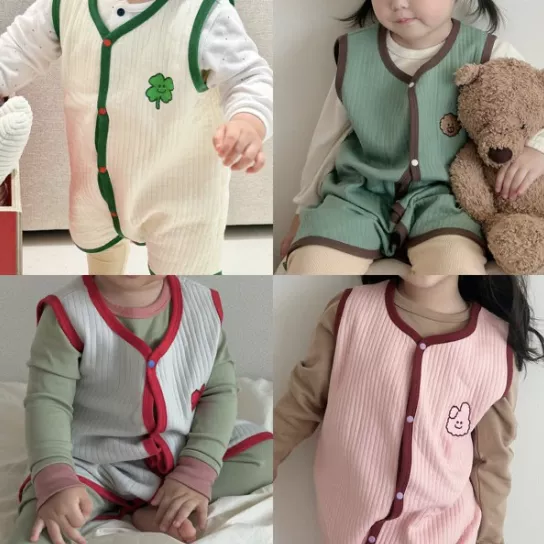 秋冬四季三層保暖睡覺背心/防踢被슈슈페 리틀버디 슬리핑 겨울 가을 사계절 삼중직 실내 수면조끼