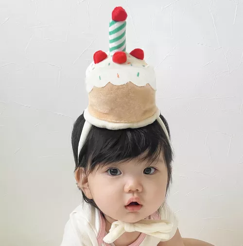 紀念日蛋糕帽 아이 기념일 케이크 모자 100일 첫돌기념