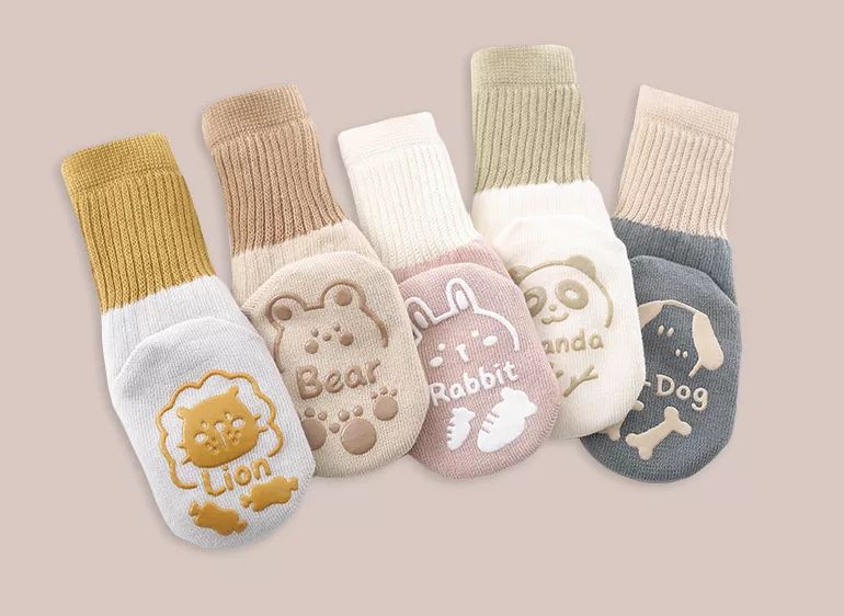 (set)嬰兒短襪[꼼지] NF36 투톤베이비코(5족)양말세트