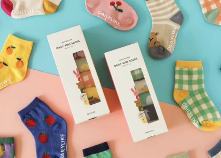 (set)每日兒童襪 데일리 키즈 삭스 6P 세트 (03/04)