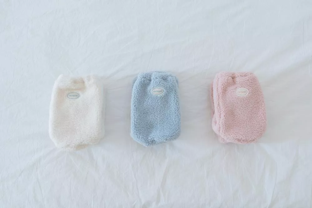 嬰兒冬季襪子베이비 부츠 풋워머 겨울 양말 발싸개 3 colors (아이보리, 핑크, 블루)