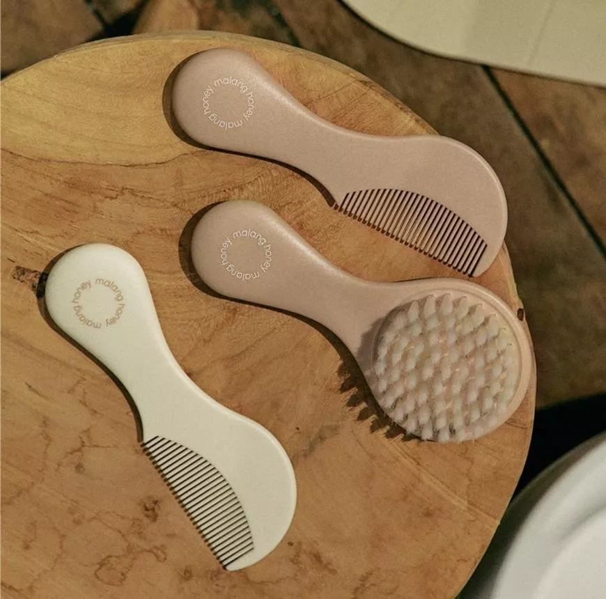 寶寶梳子兩件組（毛刷+扁刷）