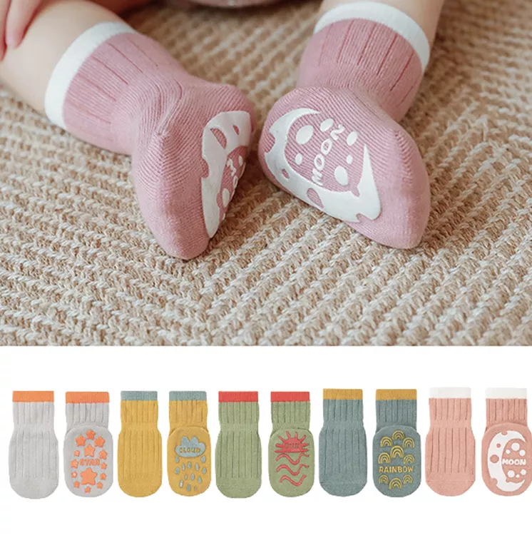 (set)防滑幼兒襪웨더 미끄럼방지 유아 양말 5족1세트(S-L)204598