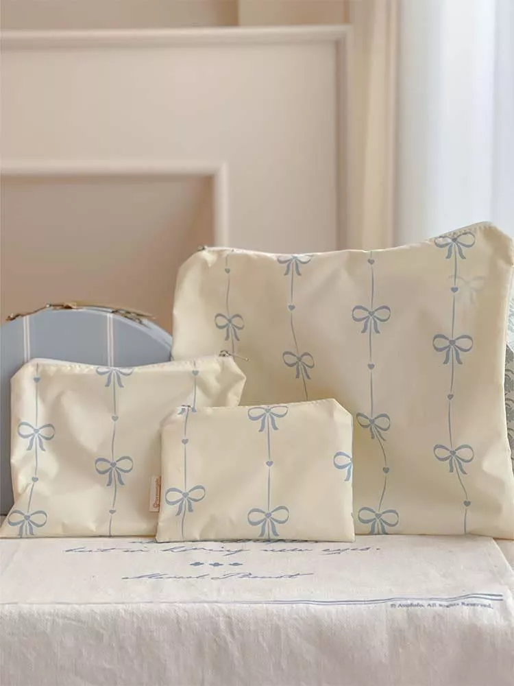 蝴蝶結防水收納袋三件組