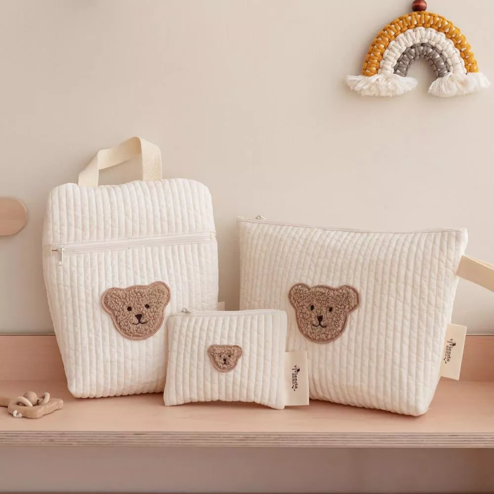 《可寫名字》100%棉收納袋三件組（2款）