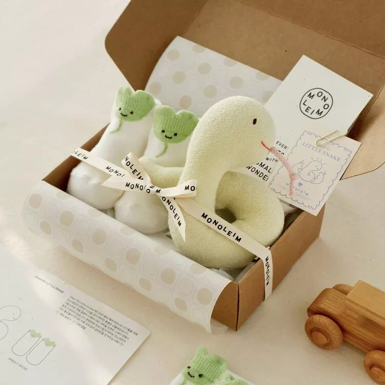 《禮盒組》太陽蛇手搖鈴+蛇襪子