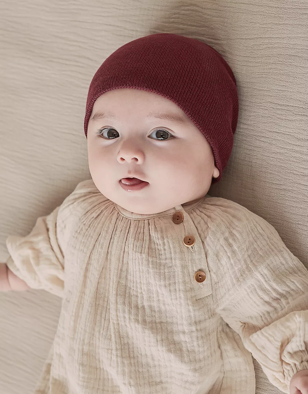 新生兒毛帽 신생아비니. 유아동비니