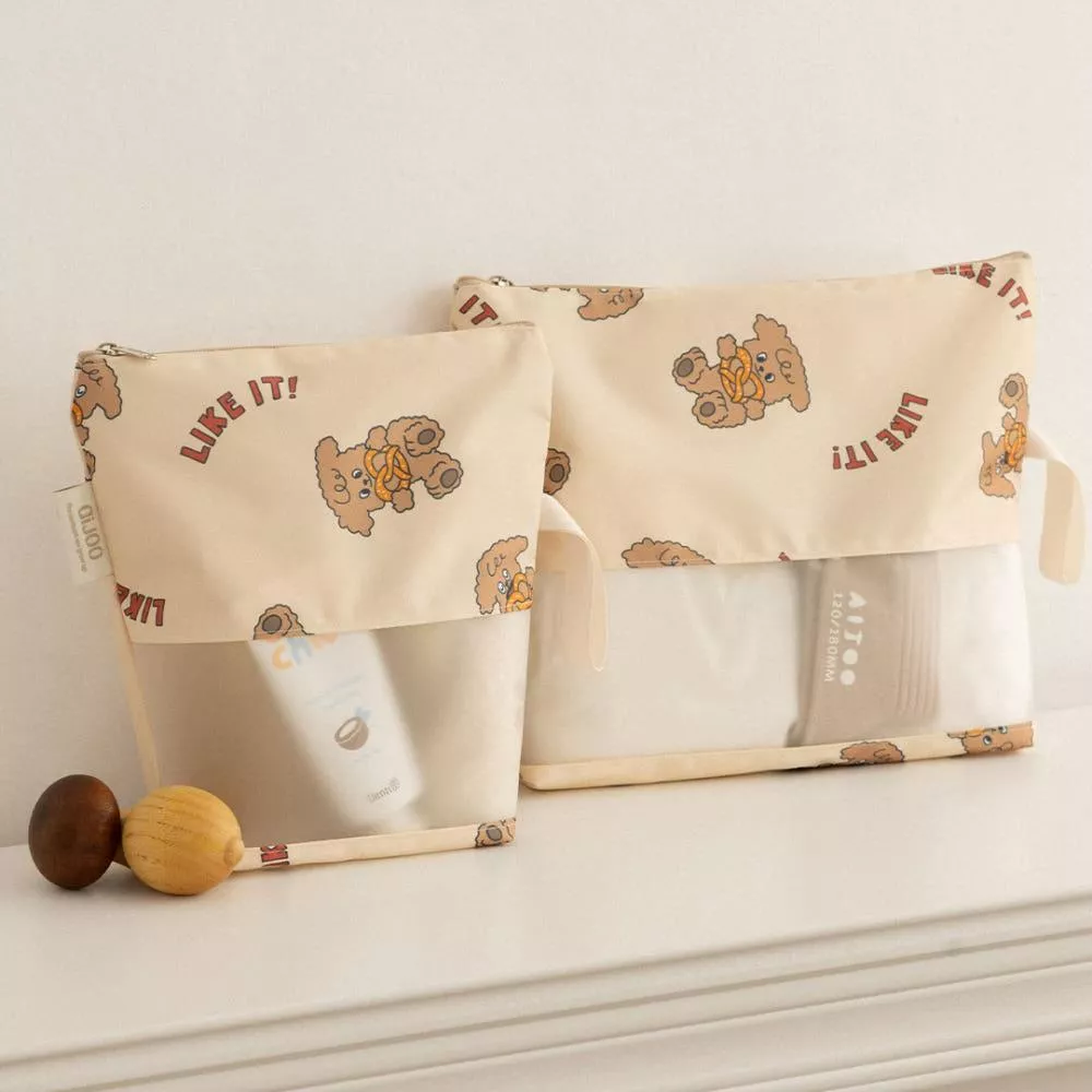 《可寫名字》防水半透明收納袋兩件組