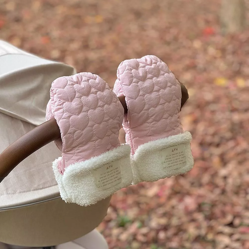 愛心嬰兒推車保暖手套(3色）