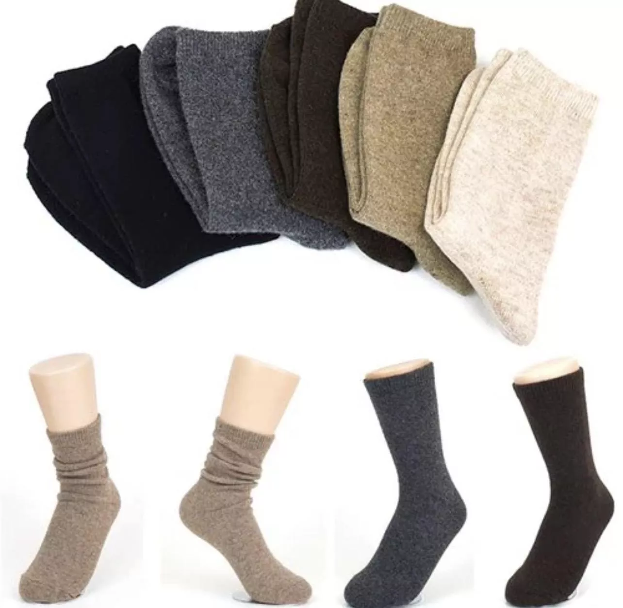 大人羊毛針織襪（5入）