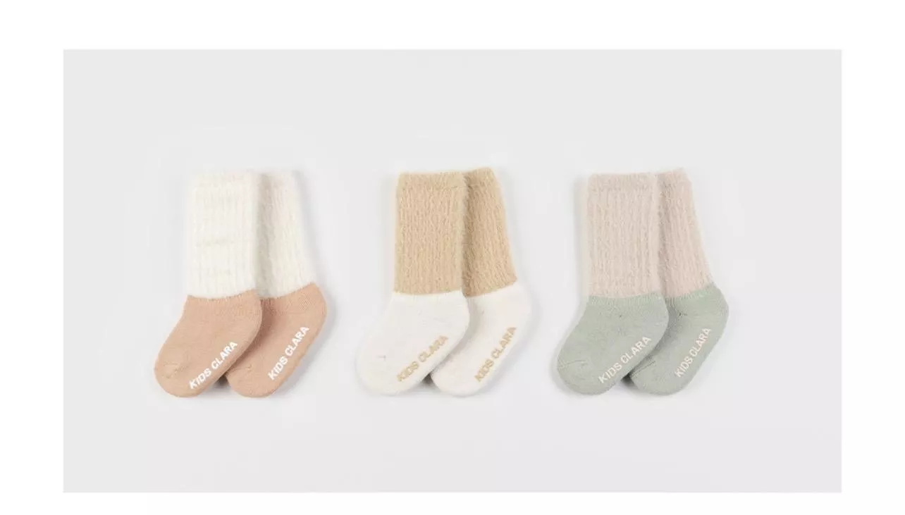 (set)拼色冬天襪子[size S-L] 마일로 겨울 아기 양말 3색세트
