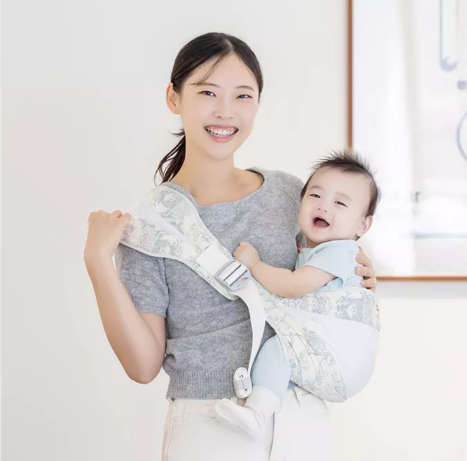 <Baby sopoong>嬰兒側面腰墊背帶-法式花色(2色)