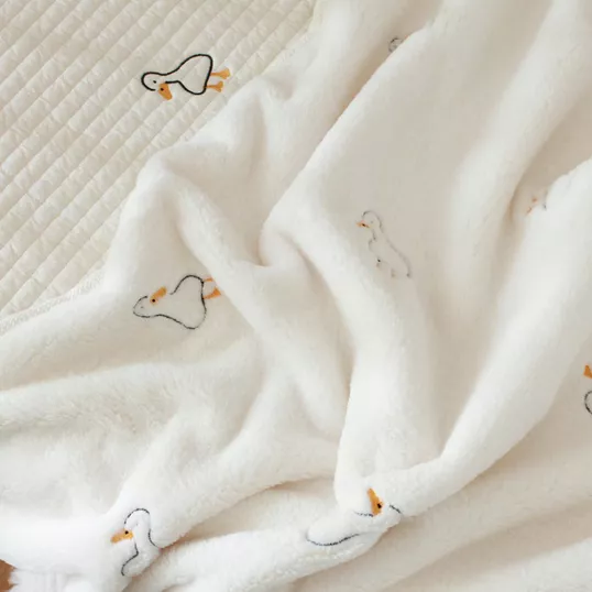 小鴨繡花毛毯(2種尺寸)