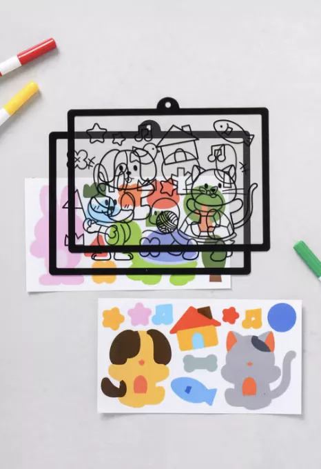 <Daiso>半透明貼紙遊戲2件套