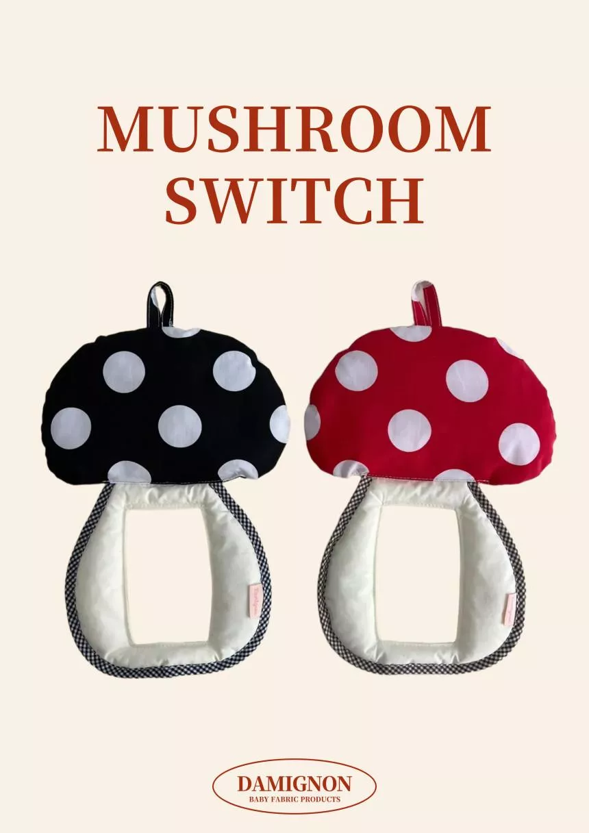 可愛的蘑菇開關蓋