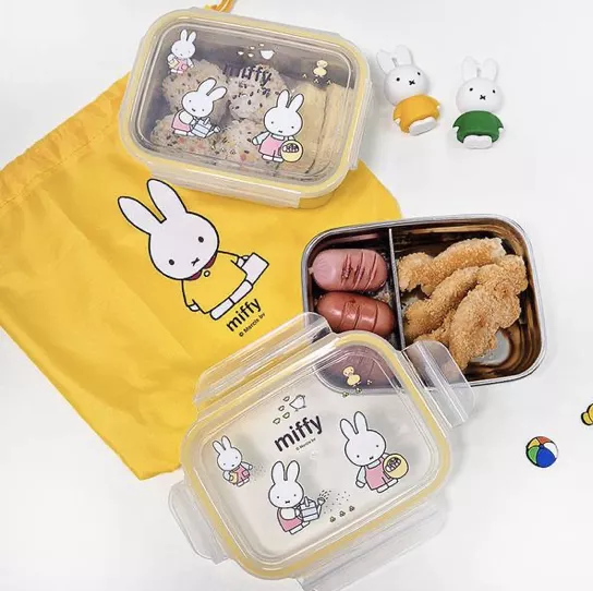 <Miffy>不鏽鋼 零食/便當盒容器(2入)
